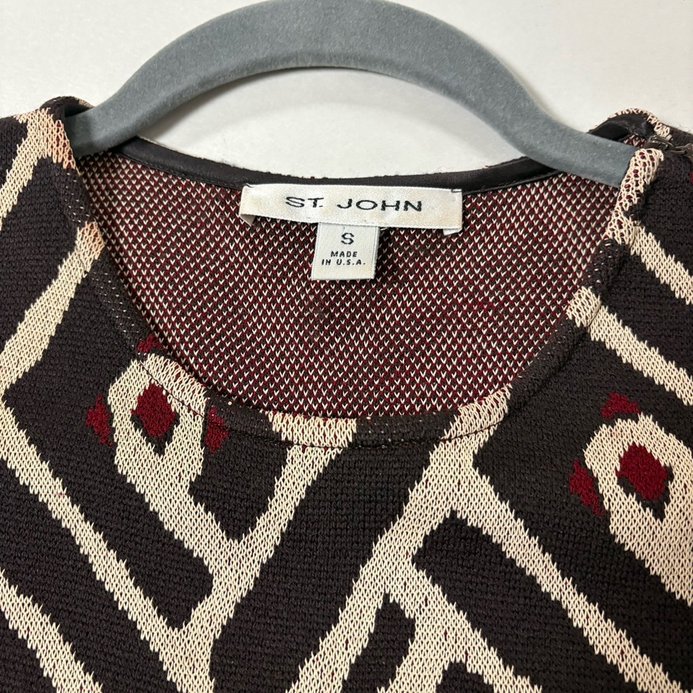 St John Womens Geometric Patterned Sleeveless Top Small - Picture 10 of 10